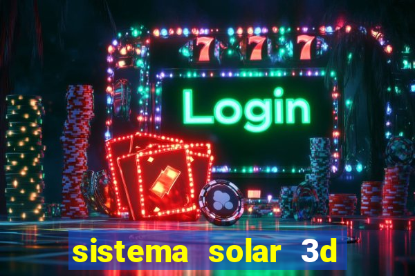 sistema solar 3d em movimento